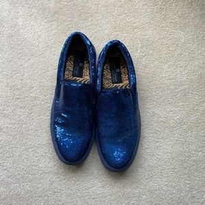 Blue Sequin Shoes by After Midnight Footwear